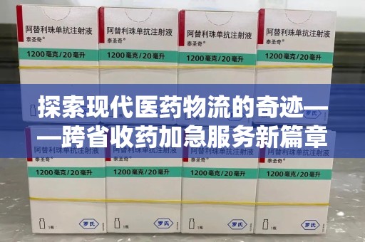 咸阳探索现代医药物流的奇迹——跨省收药加急服务新篇章